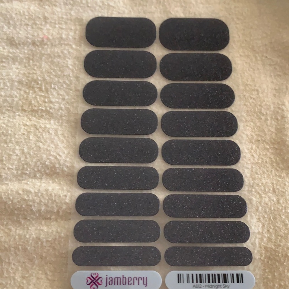Sparkly Black Nail Wraps by Jamberry.